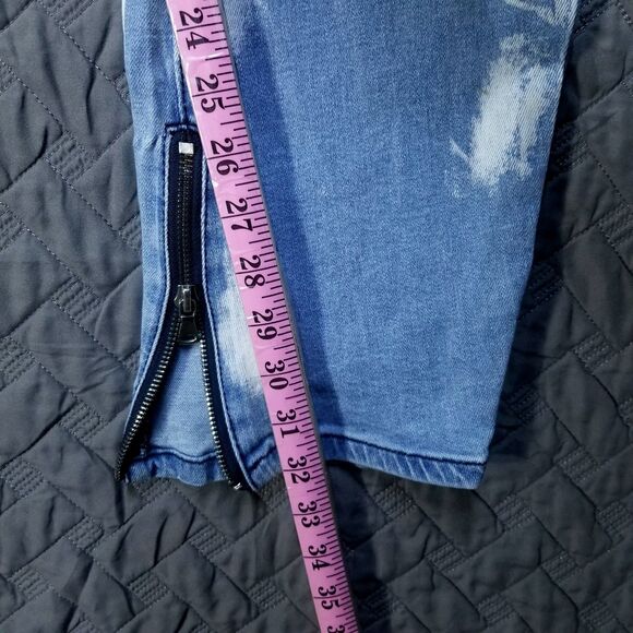 Hengao Jeans Mens 46X32 Blue Slim Straight Leg Medium Wash American Denim - Picture 5 of 11